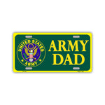 Embossed Aluminum License Plate Cover - Army Dad