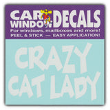 Window Decal - Crazy Cat Lady (4.5" Wide)