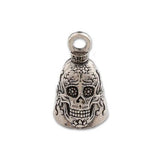 Guardian Bell - Day of the Dead Sugar Skull (.75" x 1")