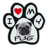 Picture Paw Magnet - I Love My Pug