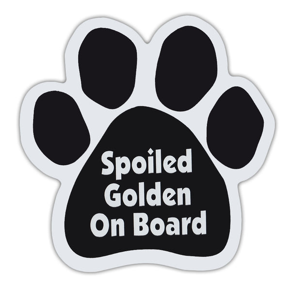 Dog Paw Magnet - Spoiled Golden On Board