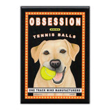 Refrigerator Magnet - Yellow Lab Obsession Tennis Balls