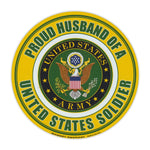 Round Magnet - Proud Husband of a Soldier