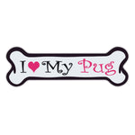 Pink Dog Bone Magnet - I Love My Pug