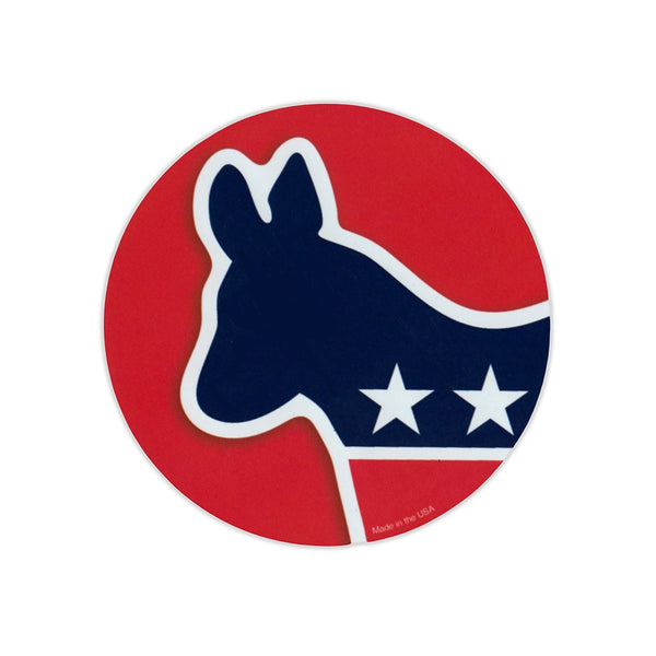 Magnet - Democrat Donkey (3.75" Round)