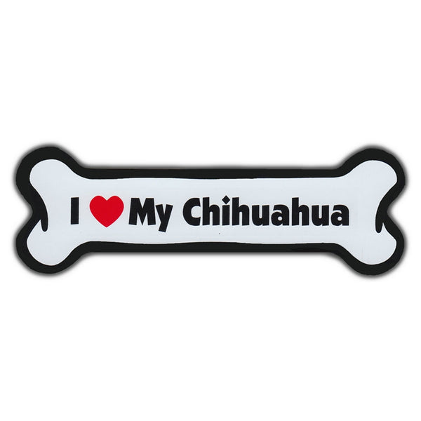 Dog Bone Magnet - I Love My Chihuahua