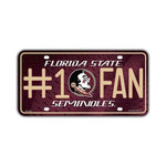 #1 Fan Florida State Seminoles Plate