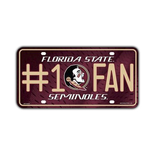 #1 Fan Florida State Seminoles Plate