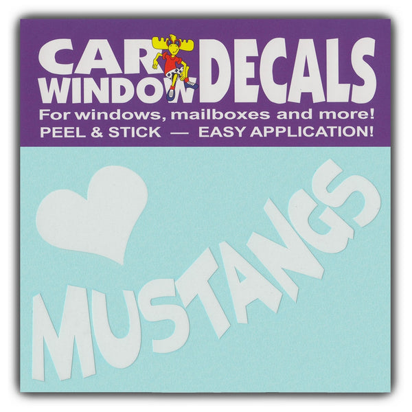 Window Decal - Love Mustangs (4.5" Wide)