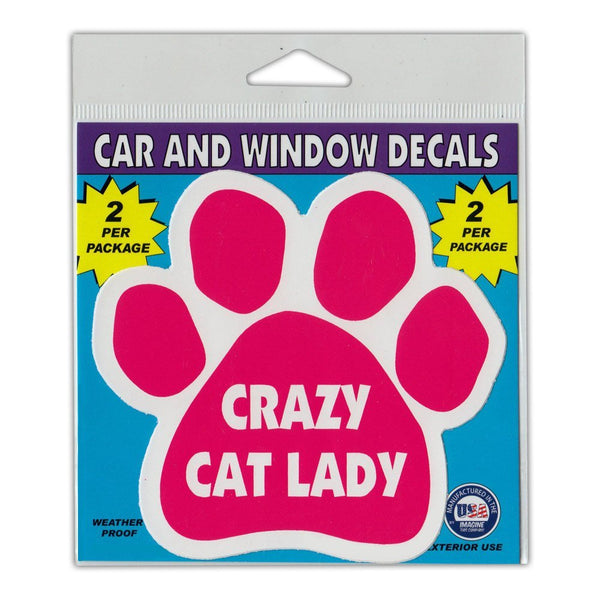 Window Decals (2-Pack) - Crazy Cat Lady (4.5" x 4.25")