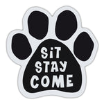Dog Paw Magnet - Sit Stay Come