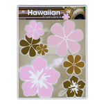 Magnet Variety Pack - Pink/Brown Hawaiian Flowers, 2" to 3.5" Wide Each