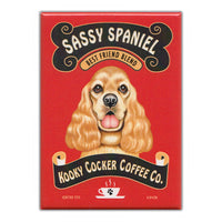 Refrigerator Magnet - Sassy Spaniel Coffee