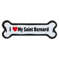 Dog Bone Magnet - I Love My Saint Bernard