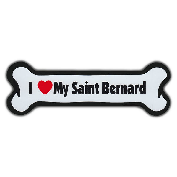 Dog Bone Magnet - I Love My Saint Bernard