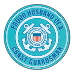 Round Magnet - Proud Husband U.S. Coast Guard