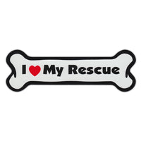 Dog Bone Magnet - I Love My Rescue