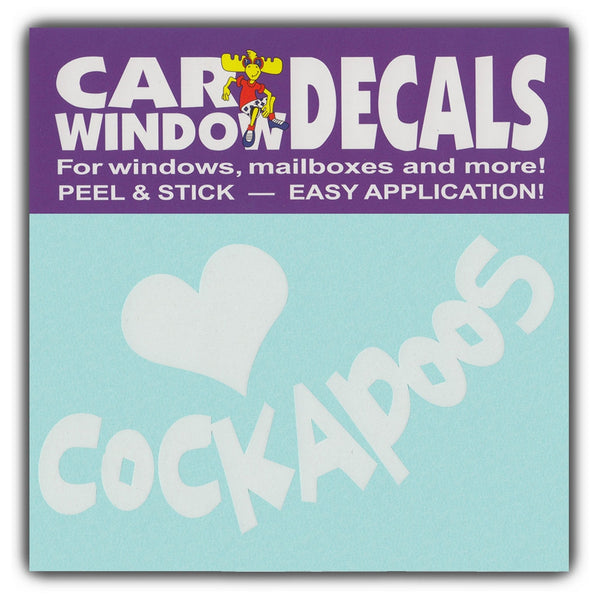 Window Decal - Love Cockapoos (4.5" Wide)