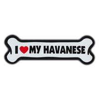 Giant Size Dog Bone Magnet - I Love My Havanese