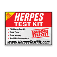 Close-Up - Herpes Test Kit Joke Sticker