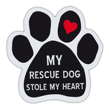 Dog Paw Magnet - My Rescue Dog Stole My Heart