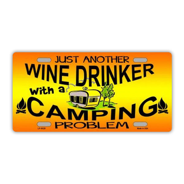 Wine Drinker With A Camping Problem Plate