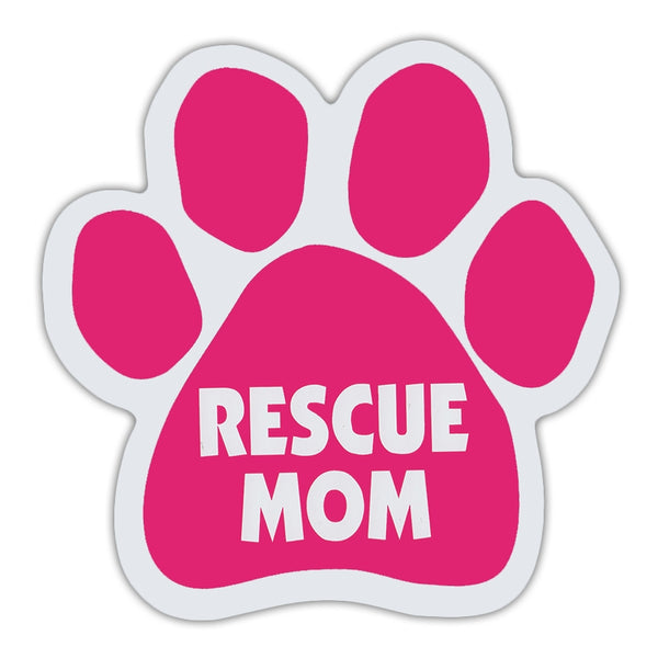 Pink Dog/Cat Paw Magnet - Rescue Mom