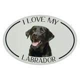 Oval Dog Magnet - I Love My Black Lab