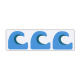 Bumper Sticker - Set of 3, Blue Wave Emoji Democrat Stickers (3" x 2.75" Each Sticker)