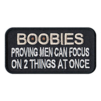 Patch - Boobies - Proving Men Can Focus On 2 Things At Once