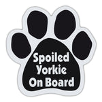 Dog Paw Magnet - Spoiled Yorkie On Board