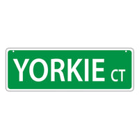 Novelty Street Sign - Yorkie Court 