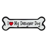 Dog Bone Magnet - I Love My Designer Dog