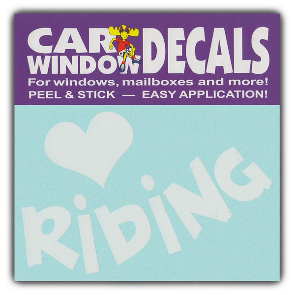 Window Decal - Love Riding (4.5" Wide)