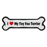 Dog Bone Magnet - I Love My Toy Fox Terrier