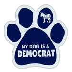 Dog Paw Magnet - My Dog is a Democrat (Blue, Donkey Graphic) (5.5" x 5.5")
