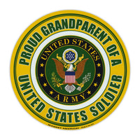 Round Magnet - Proud Grandparent of a Soldier
