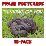 Prank Postcards (10-Pack, Thinking of You Dog Poop)