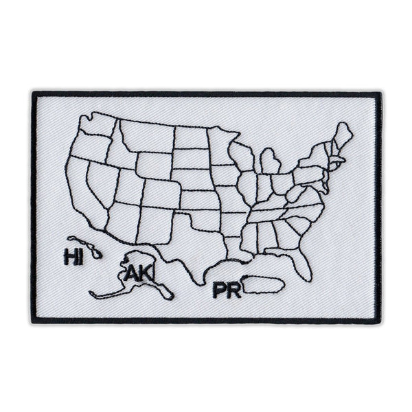 Embroidered Patch - States Traveled United States Map