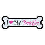 Pink Dog Bone Magnet - I Love My Beagle