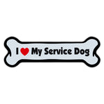 Dog Bone Magnet - I Love My Service Dog