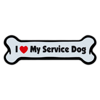 Dog Bone Magnet - I Love My Service Dog