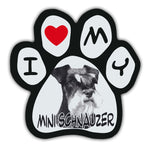 Picture Paw Magnet - I Love My Mini Schnauzer
