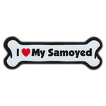 Dog Bone Magnet - I Love My Samoyed