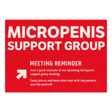Prank Postcards (25-Pack, Micropenis Support Group)