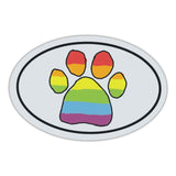 Oval Magnet - Rainbow Scribble Paw