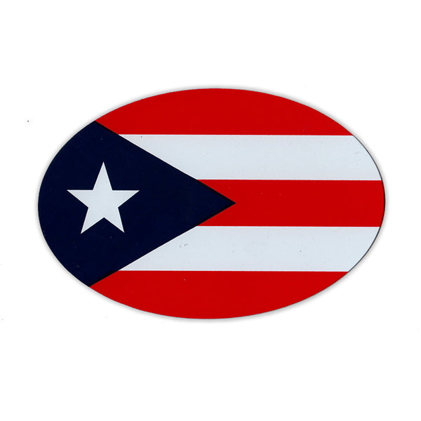 Oval Magnet - Puerto Rico Flag