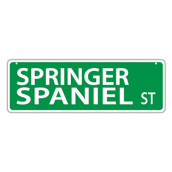 Novelty Street Sign - Springer Spaniel Street