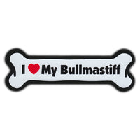 Dog Bone Magnet - I Love My Bullmastiff