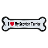 Dog Bone Magnet - I Love My Scottish Terrier